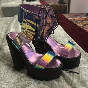 Horoscopez Dollskill Iridescent Platform Sandals